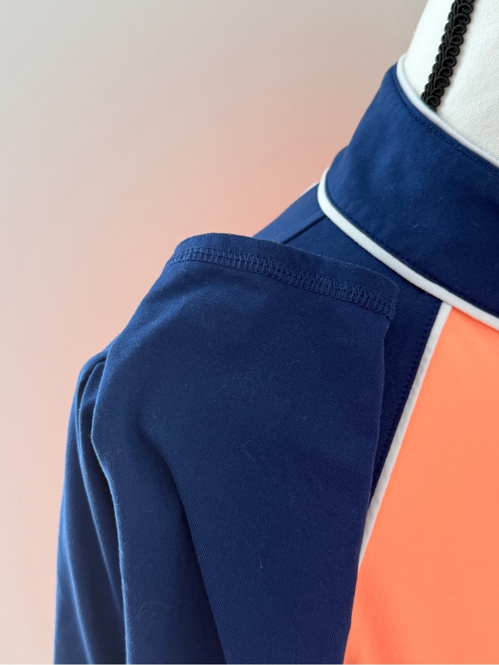 Jofit Coral Front Navy Long-Sleeve Half-Zip Performance Top - Picture 6 of 11